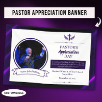 Purple Black Pastor Appreciation Church Event