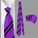 Purple Black Striped Pattern          Tie<br><div class="desc">Purple Black Striped Pattern neck tie.</div>