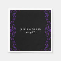 Purple & Black Swirl Gothic Wedding