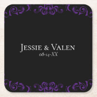 Purple & Black Swirl Gothic Wedding