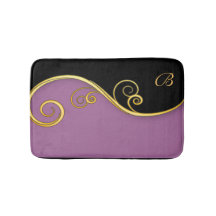 Purple-black Swirl with Initial