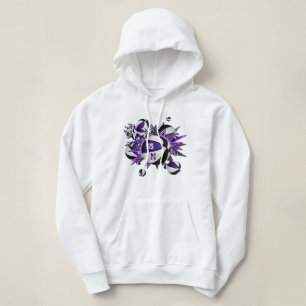 purple black team colours girls basketballs stars hoodie