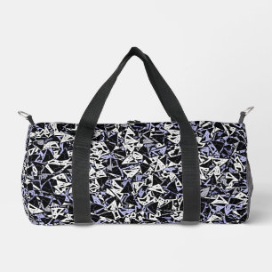 Purple Black Triangle Pattern Small Duffle Bag