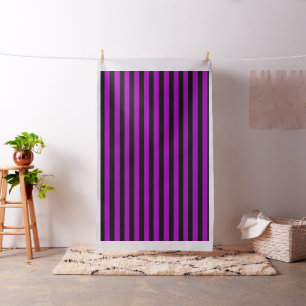 Purple Black Vertical Stripes Lines Pattern Fabric