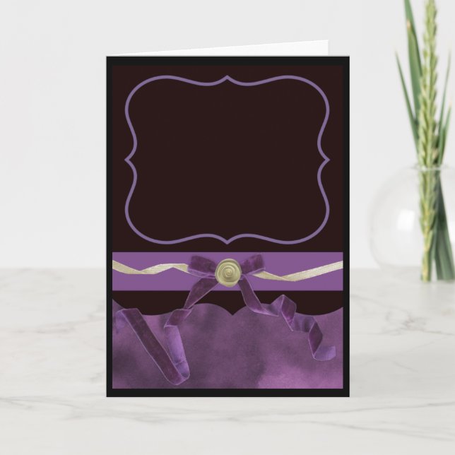 Purple & Black w/bow Card (Front)