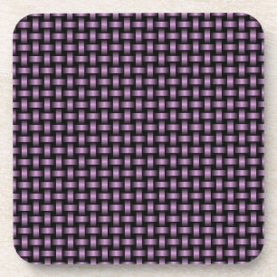 Purple Black Weave Pattern Coaster