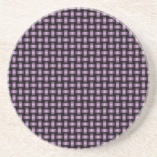 Purple Black Weave Pattern Coaster