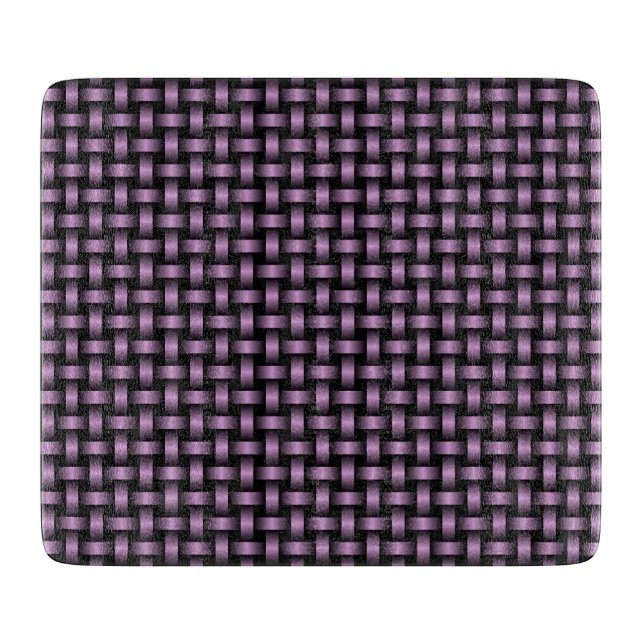 Purple Black Weave Pattern Cutting Board (Front)