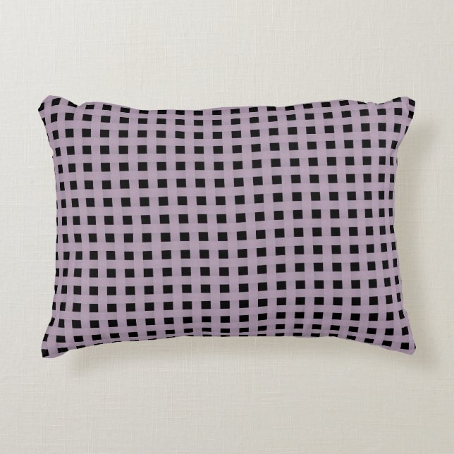Purple Black Weave Pattern Decorative Cushion (Front)