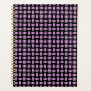 Purple Black Weave Pattern Planner