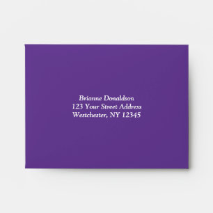 Purple, Black, White Damask A2 Envelope for RSVPs