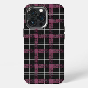 Purple Black White Plaid Decor Background iPhone 13 Pro Case