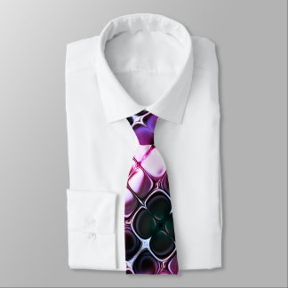 Purple Black white Unique Abstract Art Tie