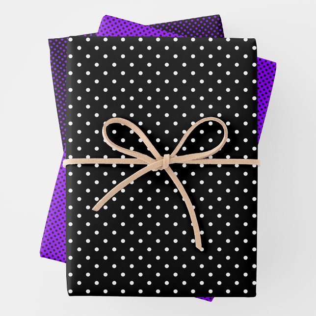 Purple, Black & White Wrapping Paper Sheet (Creator Uploaded)