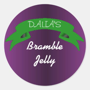 Purple blackberry bramble jelly label
