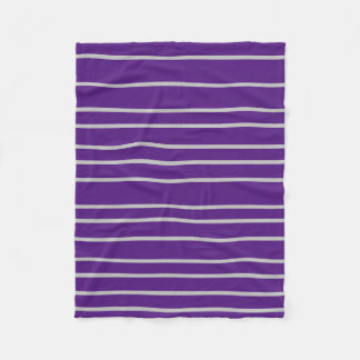 Purple Blanket with White Stripes