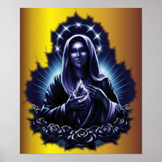 Purple Blessed Virgin Mary Print