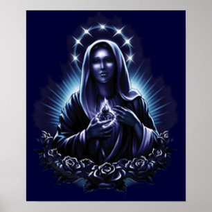 Purple Blessed Virgin Mary Print