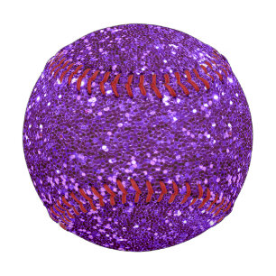 Purple Bling Girly Glam Sparkly Baseball