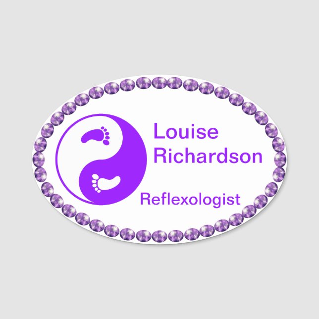 Purple Bling NAME TAG (Front)