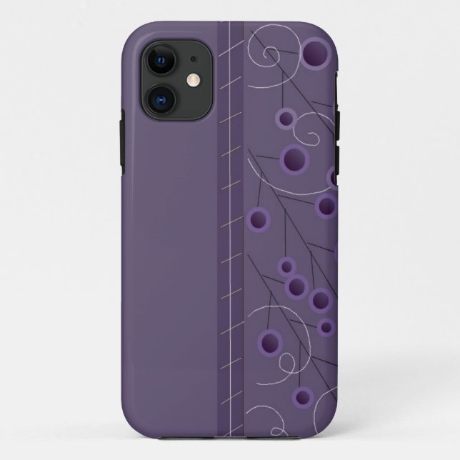 Purple Bliss Floral Case-Mate iPhone Case (Back)