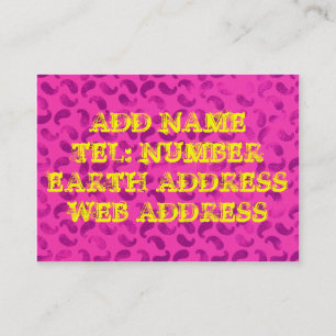 Purple Blobs on Pink Business Card