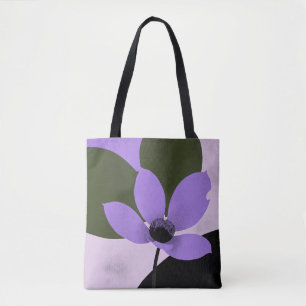 Purple Bloom Modern Tote Bag – Bold Botanical Mini
