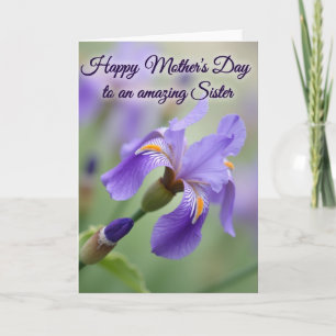 Purple Bloom Sister Day Card