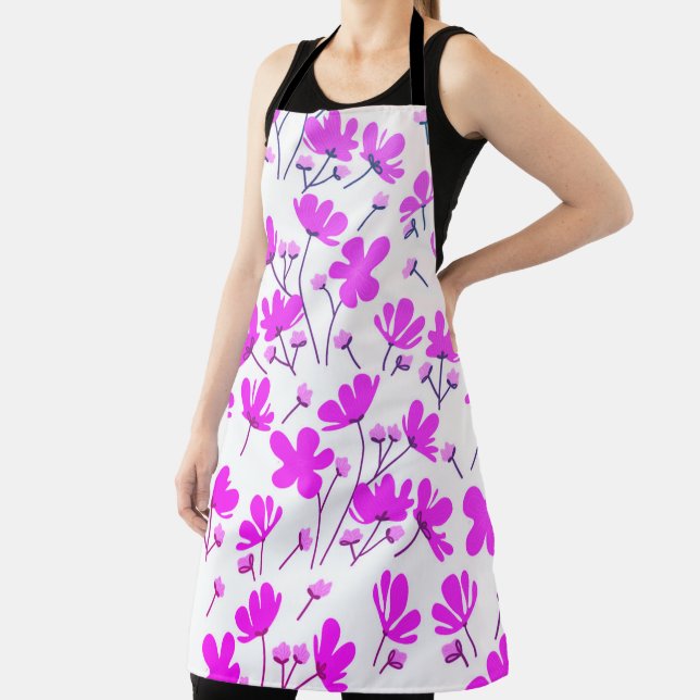 Purple Blooming Flower Apron (Insitu)