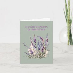 Purple Blooms: Blank Floral Card Versatile Charm