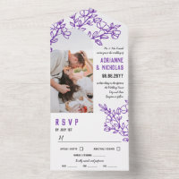 Purple Blossoming Branches Photo Wedding