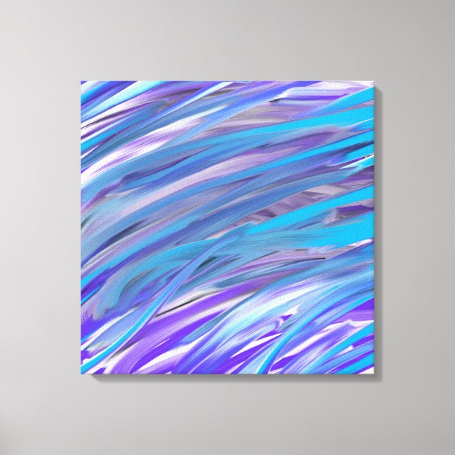 Purple Blue Abstract Canvas Print (Front)