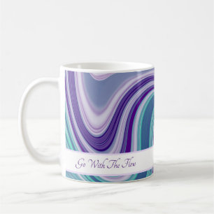 Purple Blue Abstract Wave Coffee Mug