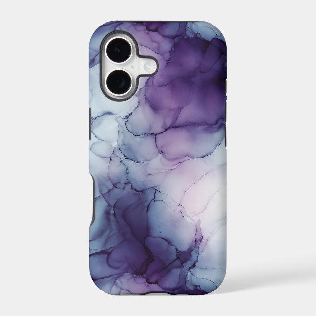 Purple Blue Alcohol Ink Marble (Back)