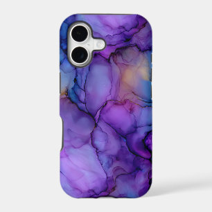 Purple Blue Alcohol Ink Marble