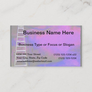 Purple Blue and Black background with ladder photo Business Card