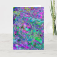 Purple, Blue and Green Marble Fluid Art Birthday