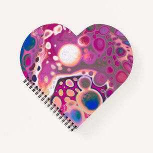 Purple, blue and pink Digital Modern Abstract Notebook