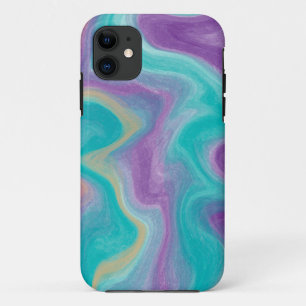Purple, Blue and Teal Fluid Art   Case-Mate iPhone Case