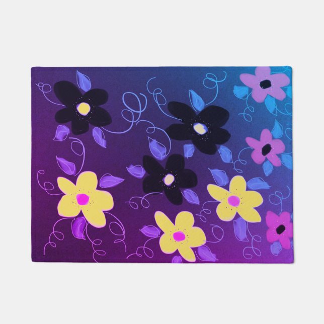 Purple Blue And Yellow Doormat (Front)