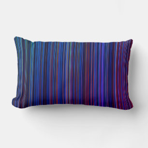 Purple blue aqua retro stripe throw pillow