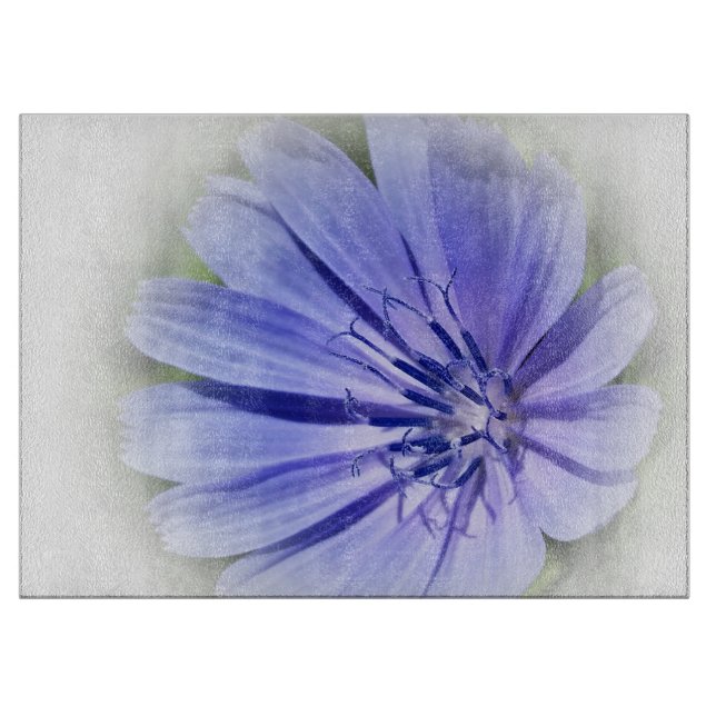 purple blue chicory cutting board (Front)