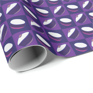 Purple Blue Cooking Bowl Kitchen Utensil Wrapping Paper