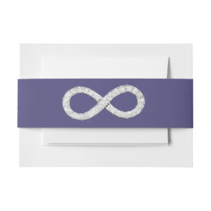 Purple Blue Diamond Infinity Invitation Belly Band