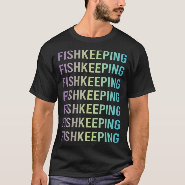 Purple Blue Fishkeeping Fishkeeper Fish Keeping T-Shirt (Front)