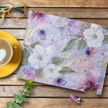 Purple blue floral watercolor gold veined vintage jigsaw puzzle<br><div class="desc">Spend an afternoon challenging your brain with this beautiful, romantic, vintage floral jigsaw puzzle. White, purple, and blue watercolor flowers overlay gold script on a gorgeous, soft periwinkle purple blue, gold veined background. Makes a thoughtful, unique present for someone special! Comes in a special gift box. You can easily personalise...</div>