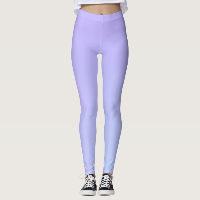 Purple Blue Gradient  Leggings (Front)