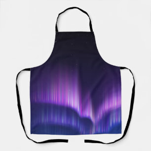 Purple Blue Haze Sky - Polar Lights    Apron