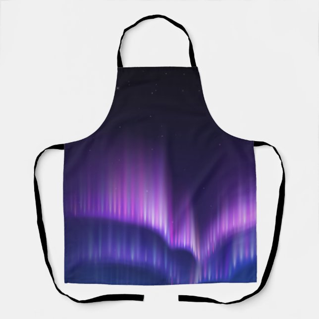 Purple Blue Haze Sky - Polar Lights    Apron (Front)