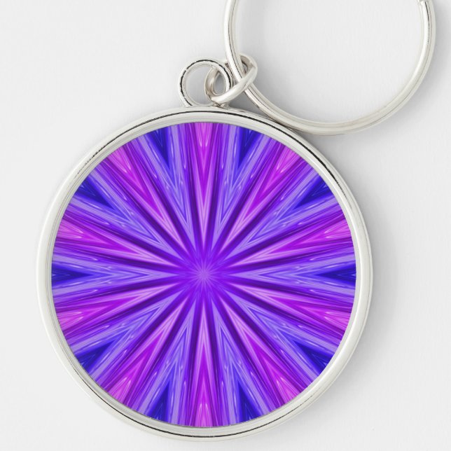 Purple/Blue Kaleidoscope Keychain (Front)